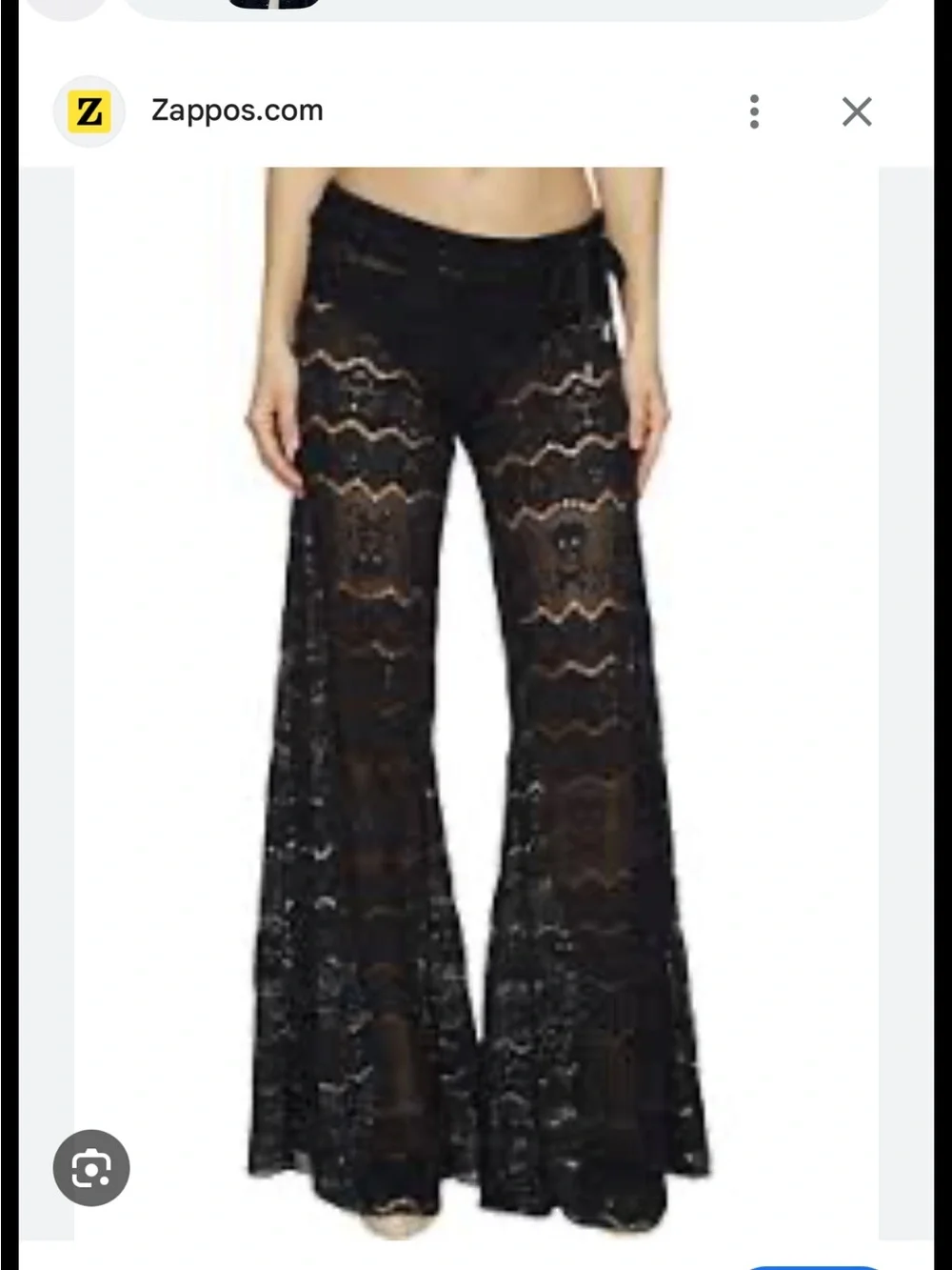 Letarte Black Skull Lace Swim Cover Up Pants Low Rise Stretch Size Small USA